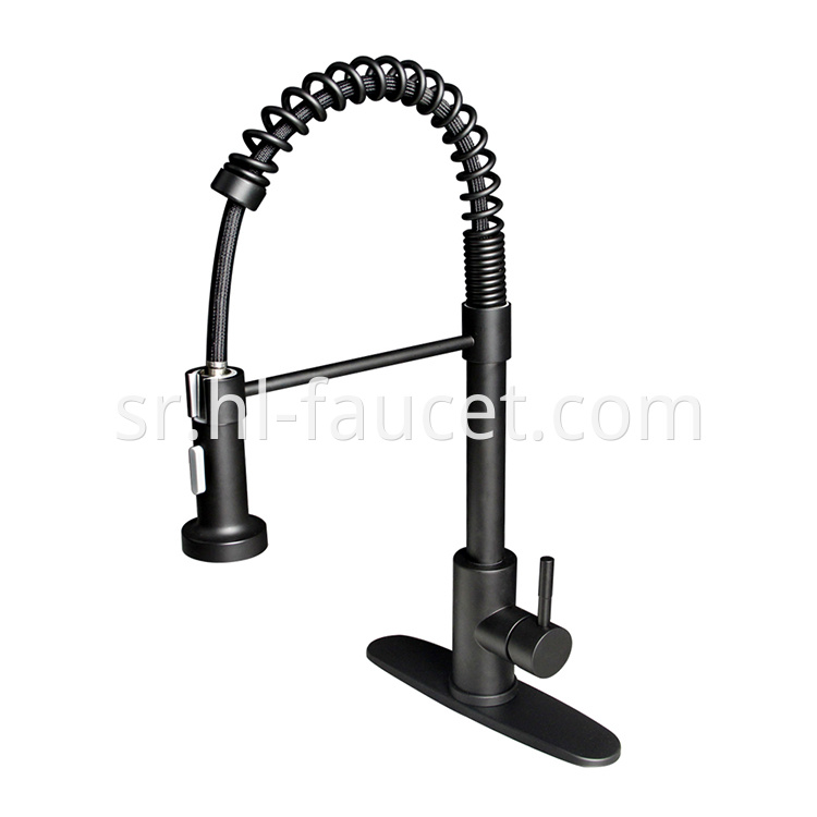 Black 3 Hole Kitchen Faucet